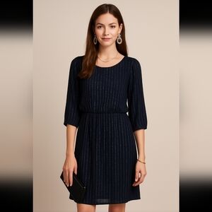 Alice and Olivia Silk Shimmer Metallic Mini Cocktail Dress in Black